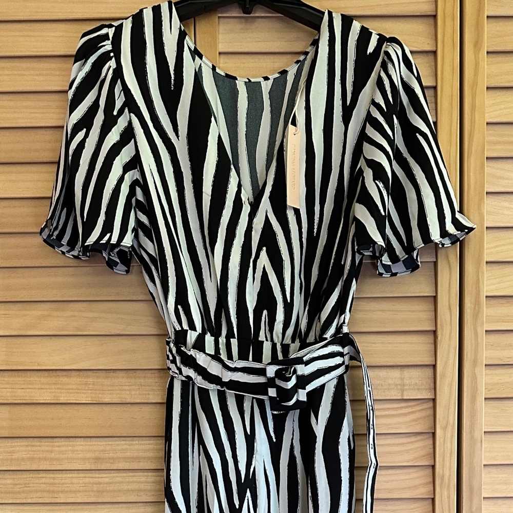 Dancing Leopard NWT zebra jumpsuit, reversible